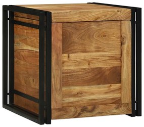 vidaXL Κουτί αποθήκευσης Καστανό 50 x 50 x 50 cm Μασίφ ξύλο ακακίας