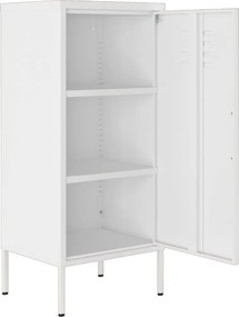 vidaXL Ντουλάπι Αποθήκευσης Λευκό 42,5x35x101,5 εκ. από Ατσάλι