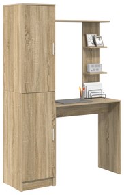 vidaXL Γραφείο  με Αποθήκευση Sonoma Oak Επεξεργασμένο Ξύλο