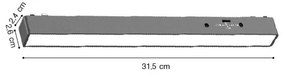 Γραμμικό φωτιστικό LED 10W 3000K-6000K για ultra thin ράγα σε λευκή απόχρωση by Tuya and Zigbee D:31,5X2,6X2,4cm (TMZ0020-White)