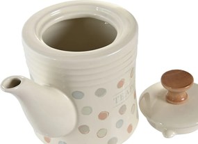 Τσαγιέρα DKD Home Decor Μπεζ Πήλινα 1 L