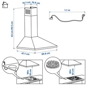 RYTMISK επίτοιχος απορροφητήρας 703.893.42