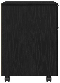 vidaXL Ντουλάπα Αρχείων Μαύρη δρυς 45 x 38 x 54 εκ Επεξεργασμένο ξύλο