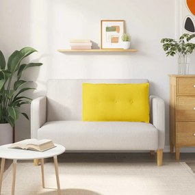 vidaXL Μαξιλάρι Πλάτης Απαλό Κίτρινο 80 x 19 x 50 εκ ύφασμα