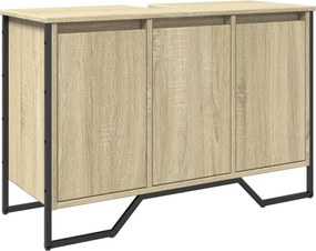 vidaXL Ντουλάπι Νιπτήρα Μπάνιου Sonoma Δρυς 91x35x60 εκ. Επεξ. Ξύλο