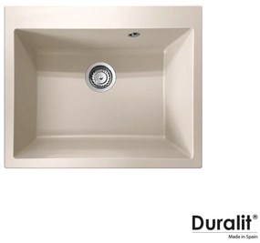 Duralit KZ060 Νεροχύτης Ένθετος Συνθετικός 60x50εκ Beige