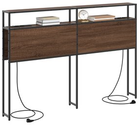vidaXL Κεφαλάρι Αποθήκης Επιτοίχιο Καφέ δρυς 120 cm Επεξεργασμένο ξύλο