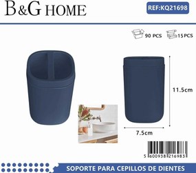 Θήκες οδοντόβουρτσας πλαστικές σε σετ 5Χ - Blue - 21698