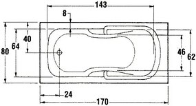 Μπανιέρα Sanitec Pauline