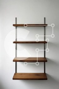 Intra Συλλεκτικό Ξύλινο Παζλ Plywood  4mm - Ράφια από φυσικό ξύλο με μεταλλικά στηρίγματα Σε Ξύλινο Κουτί - Διαστάσεις Puzzle: 10x10 cm – 25 κομμάτια