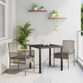 vidaXL Καρέκλα Κήπου 2 pcs Γκρι 53 x 60 x 85εκ συνθετικό ρατάν