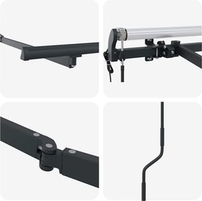 vidaXL Σκελετός Τέντας Ανθρακί 3,5 x 2 m Μέταλλο