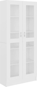 vidaXL Βιτρίνα Λευκή 82,5 x 30,5 x 185 εκ. Επεξ. Ξύλο