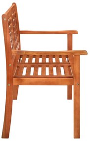 vidaXL Παγκάκι Κήπου Διθέσιο 120 εκ. Μασίφ Ξύλο Ευκαλύπτου με Μαξιλάρι