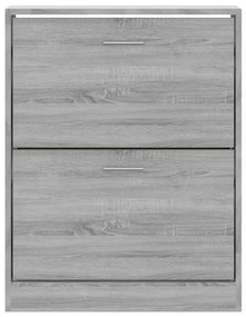 vidaXL Παπουτσοθήκη Γκρι Sonoma 63x24x81 εκ. από Επεξεργασμένο Ξύλο