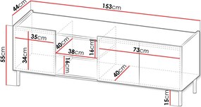 Έπιπλο τηλεόρασης System 72-Mauro - Fusiko