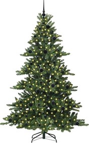 vidaXL Τεχνητό Χριστουγεννιάτικο Δέντρο με Άξονα Πράσινο 210 cm