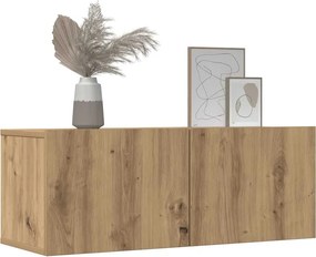 vidaXL 2 τεμαχίων σετ επίτοιχου ντουλαπιού τηλεόρασης Αρτιζιακή δρυς