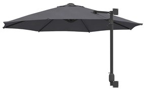 vidaXL Ομπρέλα Κήπου Ανθρακί, Μαύρο 248 x 248 x 148 εκ