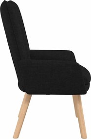 vidaXL Πολυθρόνα Μαύρο 63 x 67 x 94 εκ. Ύφασμα και κόντρα πλακέ
