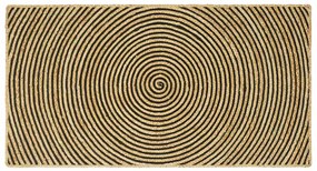 vidaXL Χαλί Φυσικό και Μαύρο 80 x 150 cm Γιούτα