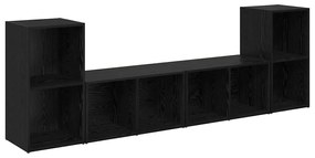 vidaXL Σετ επίπλου τηλεόρασης 4 pcs Μαύρη δρυς 37 x 35 x 72 εκ.