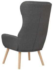 vidaXL Πολυθρόνα Relax Σκούρο Γκρι Υφασμάτινη