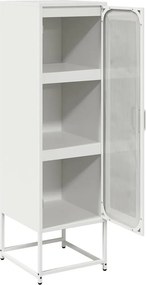 vidaXL Highboard Λευκό 36x39x123 cm από χάλυβα ψυχρής έλασης