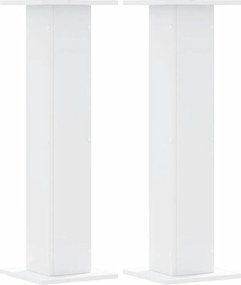 vidaXL Βάσεις Φυτών 2 τεμ. Λευκές 30x30x95 εκ. από Επεξεργασμένο Ξύλο
