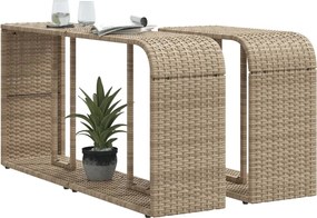 vidaXL Ράφια Αποθήκευσης 2 τεμ. Μπεζ από Συνθετικό Ρατάν