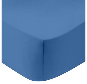 Κατωσέντονο Cotton Feelings με λάστιχο 104 Blue Υπέρδιπλο (180x200+30)