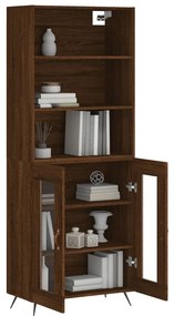 vidaXL Ντουλάπι Καφέ Δρυς 69,5 x 34 x 180 εκ. από Επεξεργασμένο Ξύλο