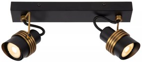 Φωτιστικό Οροφής Lucide 34944-02-30 TUNDRAN Μαύρο Ματ (Black Mat)|Χρυσό Χρώμα (Gold Coloured)