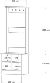 Έπιπλο Εισόδου Ζαφείρι / Λευκό MARE 64x43x175