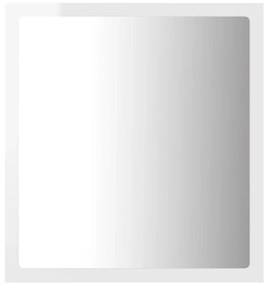 Καθρέφτης Μπάνιου με LED Γυαλ. Λευκό 40x8,5x37 εκ. Ακρυλικός - Λευκό