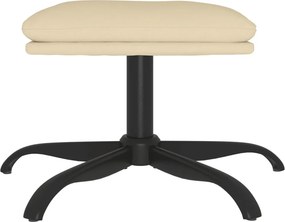 vidaXL Υποπόδιο Κρεμ 60x60x36 εκ. Υφασμάτινο