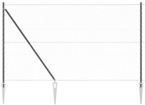 vidaXL Στύλος Περιφράξεων Γκρι 50 x 1,5 μ (δίχτυ 50 χιλ)