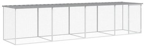vidaXL Κοτέτσι - Κλουβί με Στέγη Αν. Γκρι 403x98x90 εκ. Γαλβαν. Ατσάλι