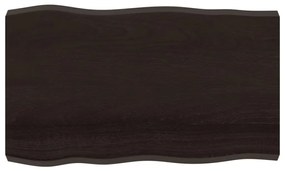 vidaXL Επιφ Τραπεζιού Αν Καφέ 100x60x(2-6)εκ.Ακατέργ. Μασίφ Ξύλο Δρυός