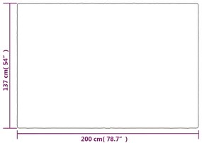 vidaXL Κουβέρτα Βαρύτητας με Κάλυμμα Γκρι 137x200 εκ. 10 κ. Υφασμάτινη