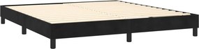 vidaXL Κρεβάτι Boxspring με Στρώμα Μαύρο 180x200 εκ. Βελούδινο