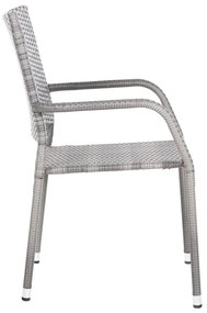Καρέκλα - Πολυθρόνα MORNER C6074.02 Μεταλλική με Γκρί Rattan 55x58x87Υ εκ. 55x58x87 εκ.