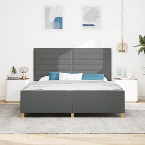 vidaXL Κρεβάτι Σκελετός Σκούρο Γκρι 180x200 εκ. Υφάσματος