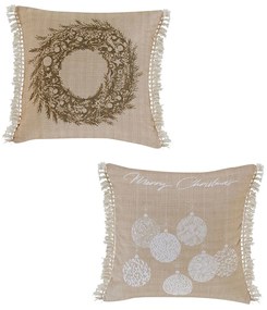 Χριστουγεννιάτικη Μαξιλαροθήκη (50x50) Kentia Loft Snow 220