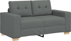 vidaXL Καναπές 3 pcs Σκούρο Γκρι 221 x 80 x 80 εκ