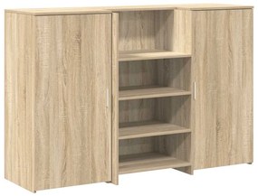 vidaXL Γραφείο υποδοχής Sonoma Δρυς 155x50x103,5εκ. Επεξεργασμένο Ξύλο