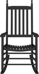 vidaXL Πολυθρόνες Κουνιστές Καμπυλ. Καθίσματα 2 τεμ Μαύρες Μασίφ Λεύκα