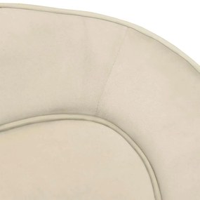 vidaXL Καναπές - Κρεβάτι Σκύλου Κρεμ 67 x 47 x 36 εκ. Βελουτέ