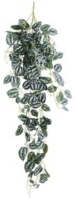Τεχνητό Κρεμαστό Φυτό Satin Pothos 20242 25x12x120cm Green-White GloboStar Πολυαιθυλένιο,Ύφασμα
