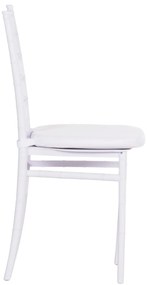 Καρέκλα Catering TIFFANY C21104 με Μαξιλάρι Πολυπροπυλενίου Λευκή 39x47x89Y εκ. 39x47x89 εκ.